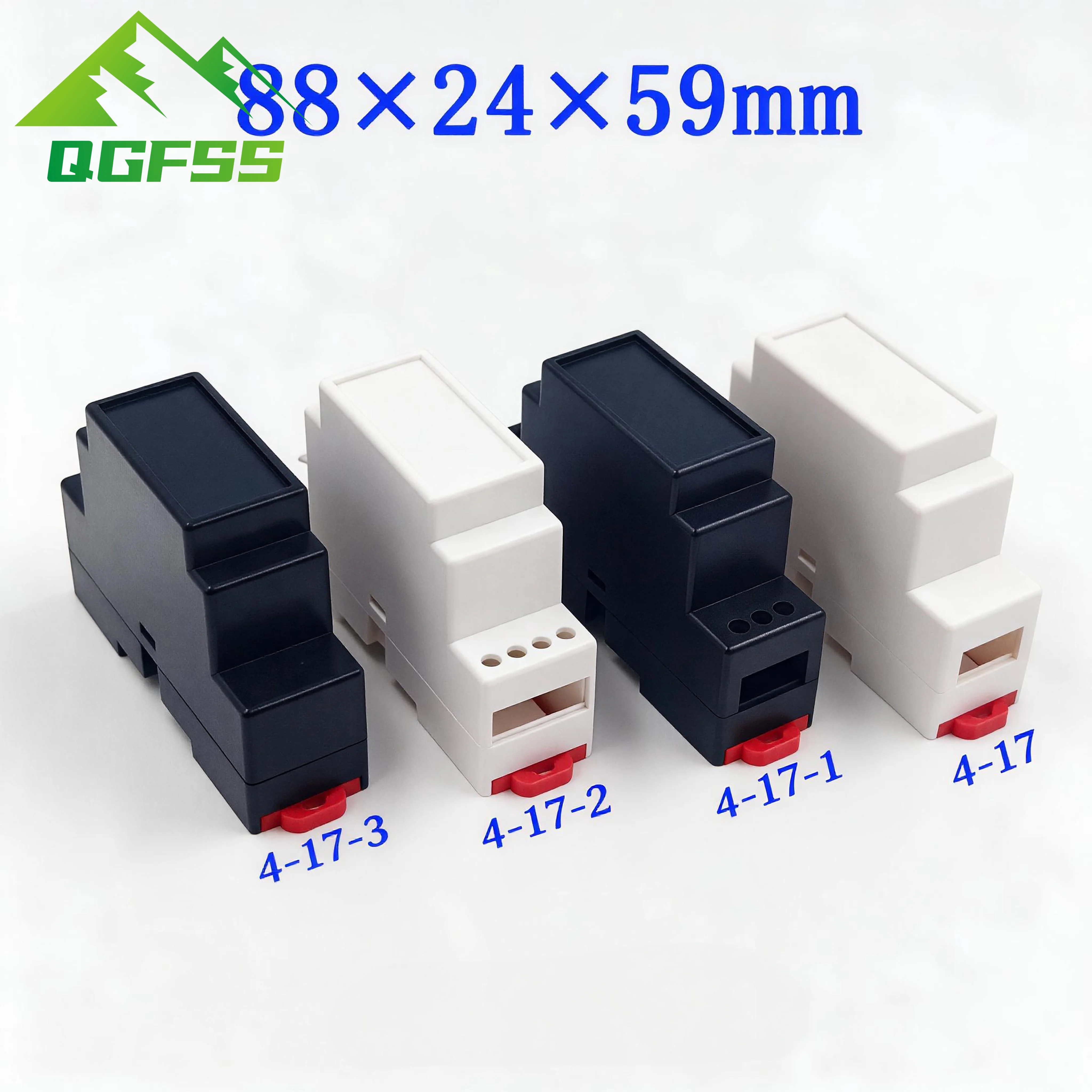1Pcs ABS Plastic Enclosure Case 88X24X59mm, Supply Rail Electrical Shell Safety Barrier Isolation Module Control Box