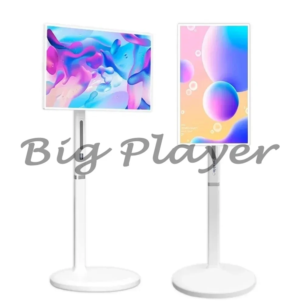 Portable Smart TV All-In-One Multimedia Indoor Movable Screen Wireless Display with Text Function