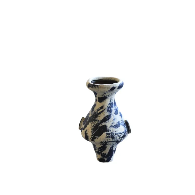 Ceramic vase flower arrangement ornament living room entrance Art Deco Chinese flower utensils large