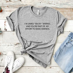 Bucky Barnes T-shirt Winter Soldier T Shirt Superhero Shirt Women Men Letter Printed Tshirt Short Sleeve Graphic Tee Unisex Tops