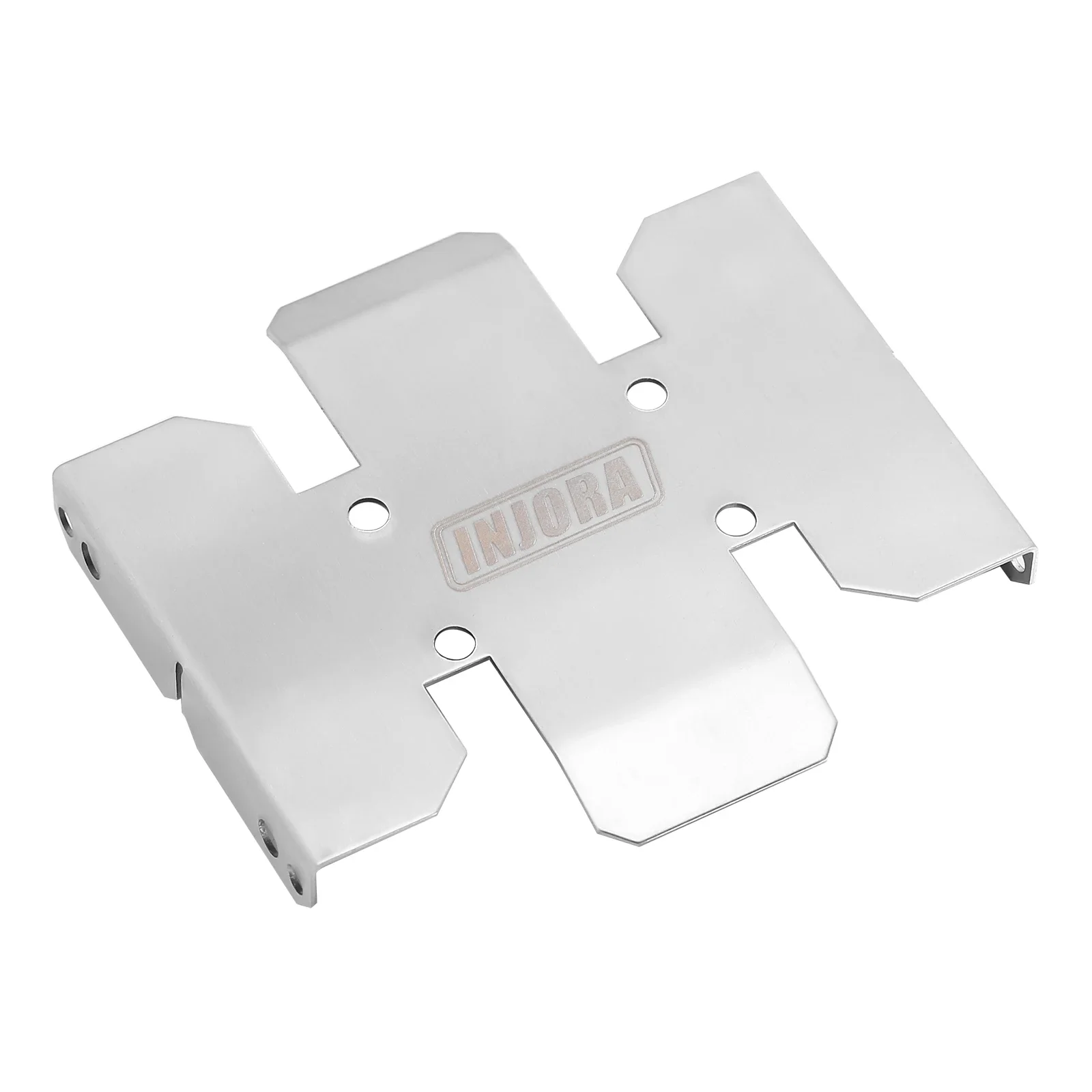 INJORA Stainless Steel Chassis Armor Skid Plate Axle Protector for 1/10 RC Crawler Axial SCX10 PRO Upgrade