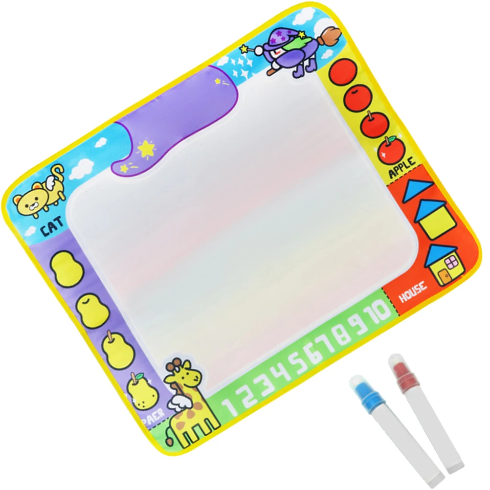 

Baby Water Doodle Mat Aqua Water Drawing Pad Educational Gifts 2 Pens Portable Kids Drawing Mat for Learning and Creativity
