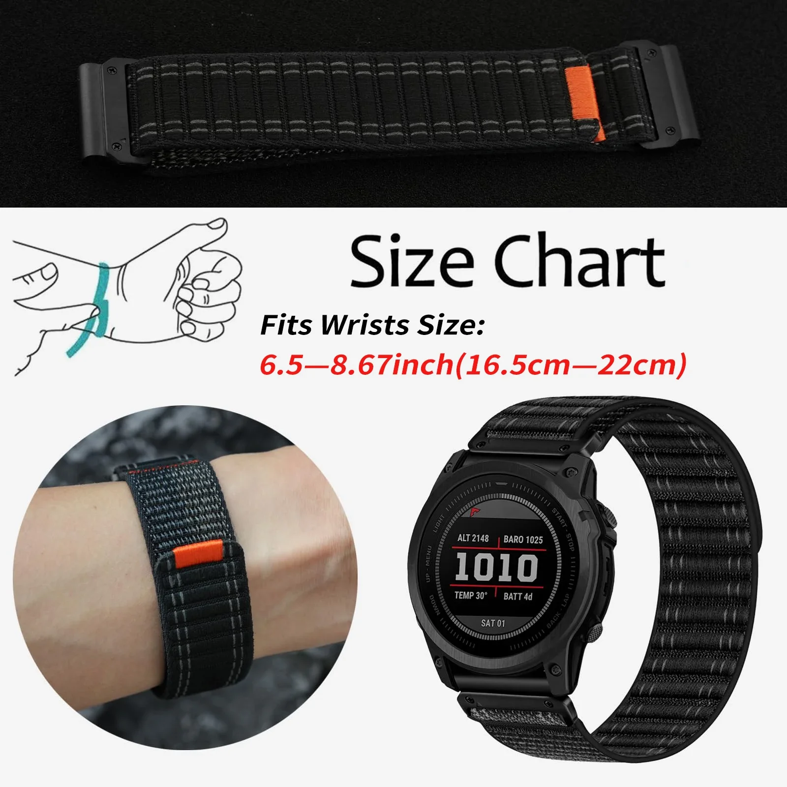الرياضة QuickFit 26 مللي متر 22 مللي متر حزام النايلون ل Garmin Fenix 8 E 7 7X 6 6X Pro Tactix 8/Epix Pro Gen 2 47 مللي متر 51 مللي متر/إندورو 3 2 الساعات