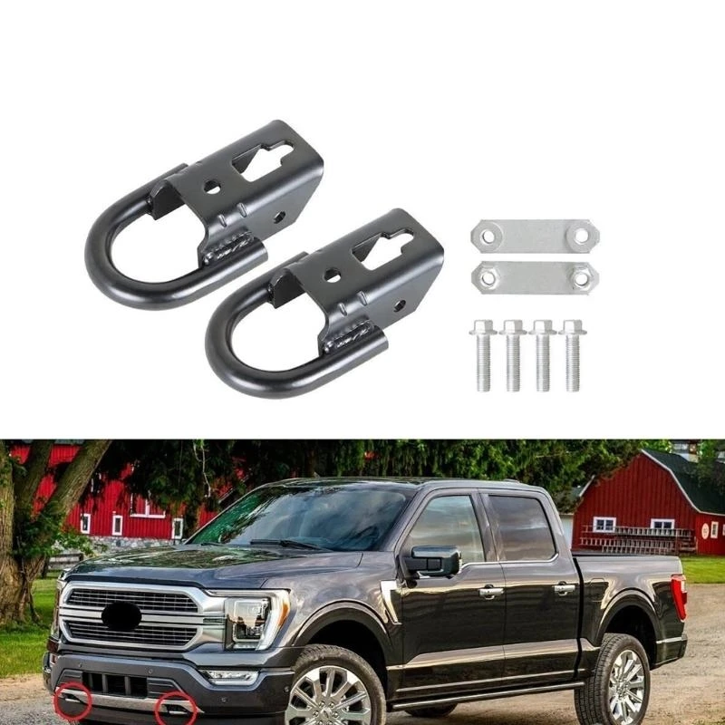 

37JE Car Towing Hook set Metal Tow Hook Set FL3Z17A954C Replacement fit for F150
