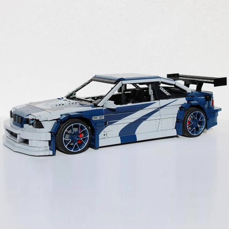 New M3 E46 GTR Most Wanted - RC Model Supercar Racers Vehicles MOC-142015 Building Blocks Bricks Toys Kids Boys Birthday Gifts