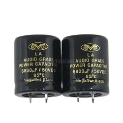 1 Pair Nover 6800uf 50V 30*35MM LA Gold Word Audio HiFi Electrolytic Capacitor