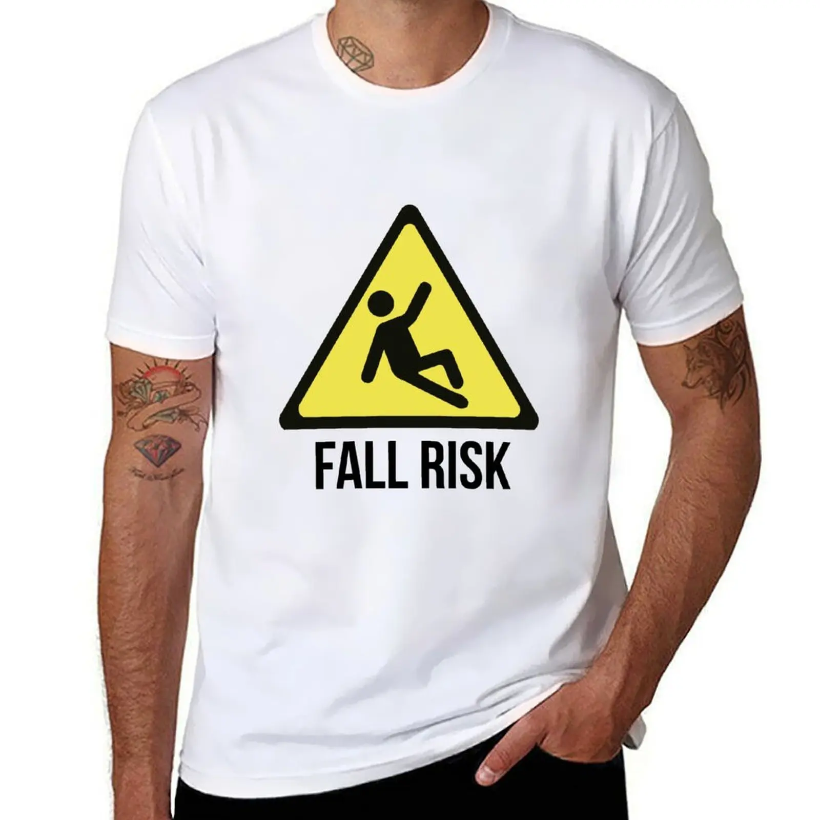 

Fall Risk T-Shirt t shirts for man graphic funny man t shirt cotton high quality T-Shirt