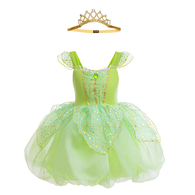 

Baby Girls Rapunzel Fancy Fairy Dress Halloween Green Elf Dress Princess Tutu Dress Birthday Christmas Festival Party Clothes