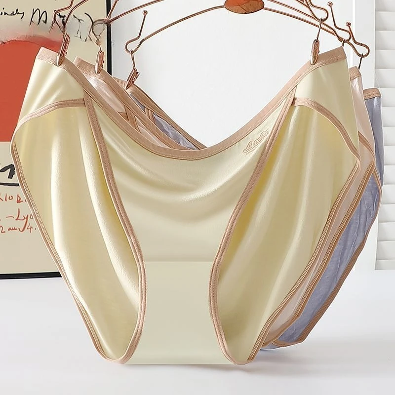 

Женские трусы из формованного хлопка с высоким разрезом, большие размеры, сверху весом 210 фунтов для девочек, комфортное нижнее белье с защитой от трения ног для женщин