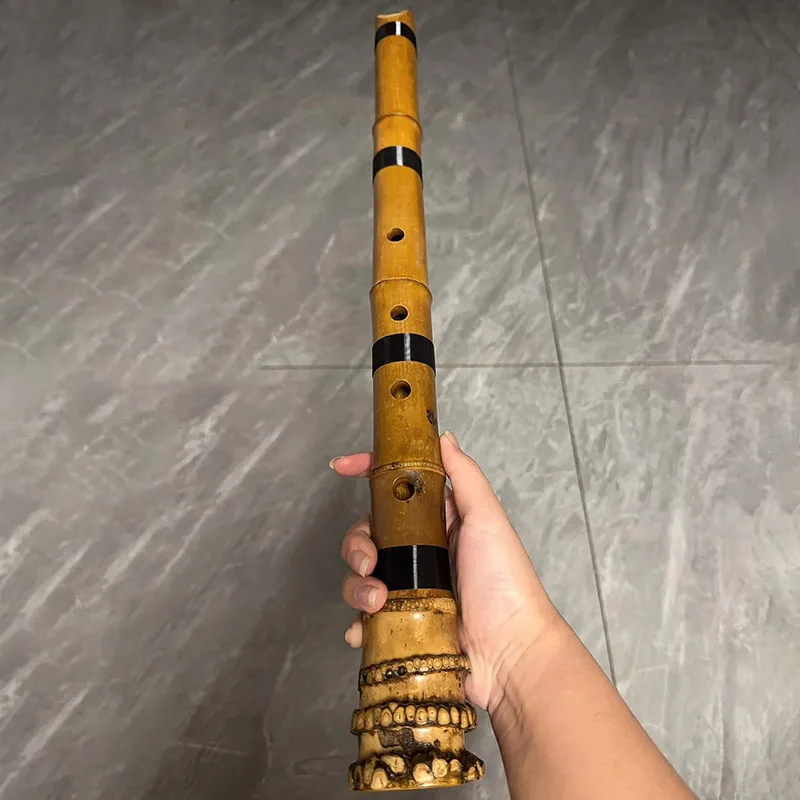 Shakuhachi de Bambú de 5 Orificios, Shakuhachi Japonés, Flauta Vertical Profesional para Adultos, Instrumentos Musicales Tradicionales Chinos
