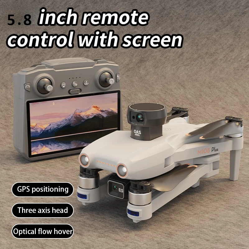 

M108 Drone 3-Axis Gimbal Relay Image Transmission GPS Return With 5.8-Inch Touch Screen Control 2.5K HD RC Quadcopter Dron Toy