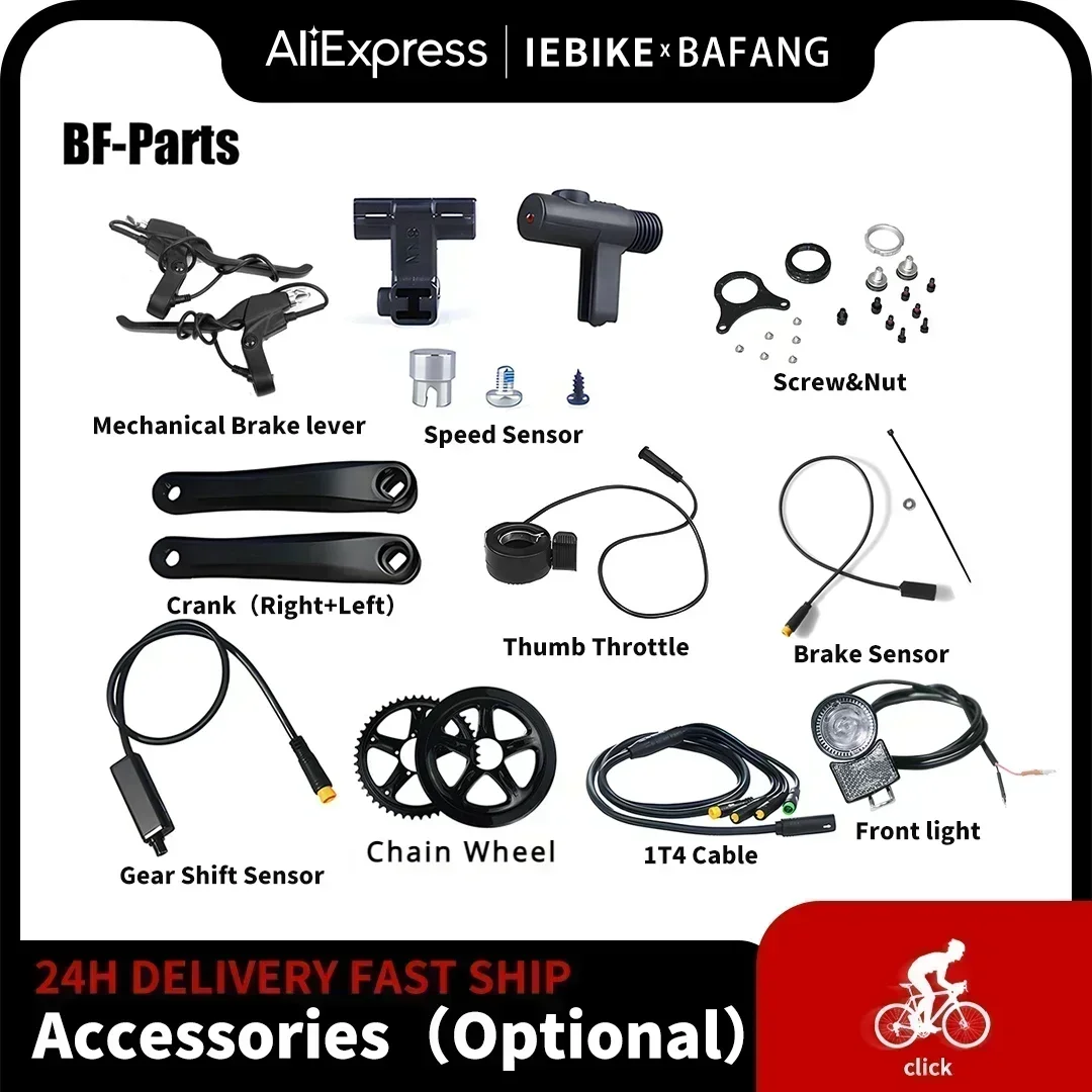 

BAFANG Motor Parts USB Programming Cable Gear Sensor Brake Sensor Y-Splitter 1T2 Chain Wheel for Bafang BBS01/02B E-Bike Motor