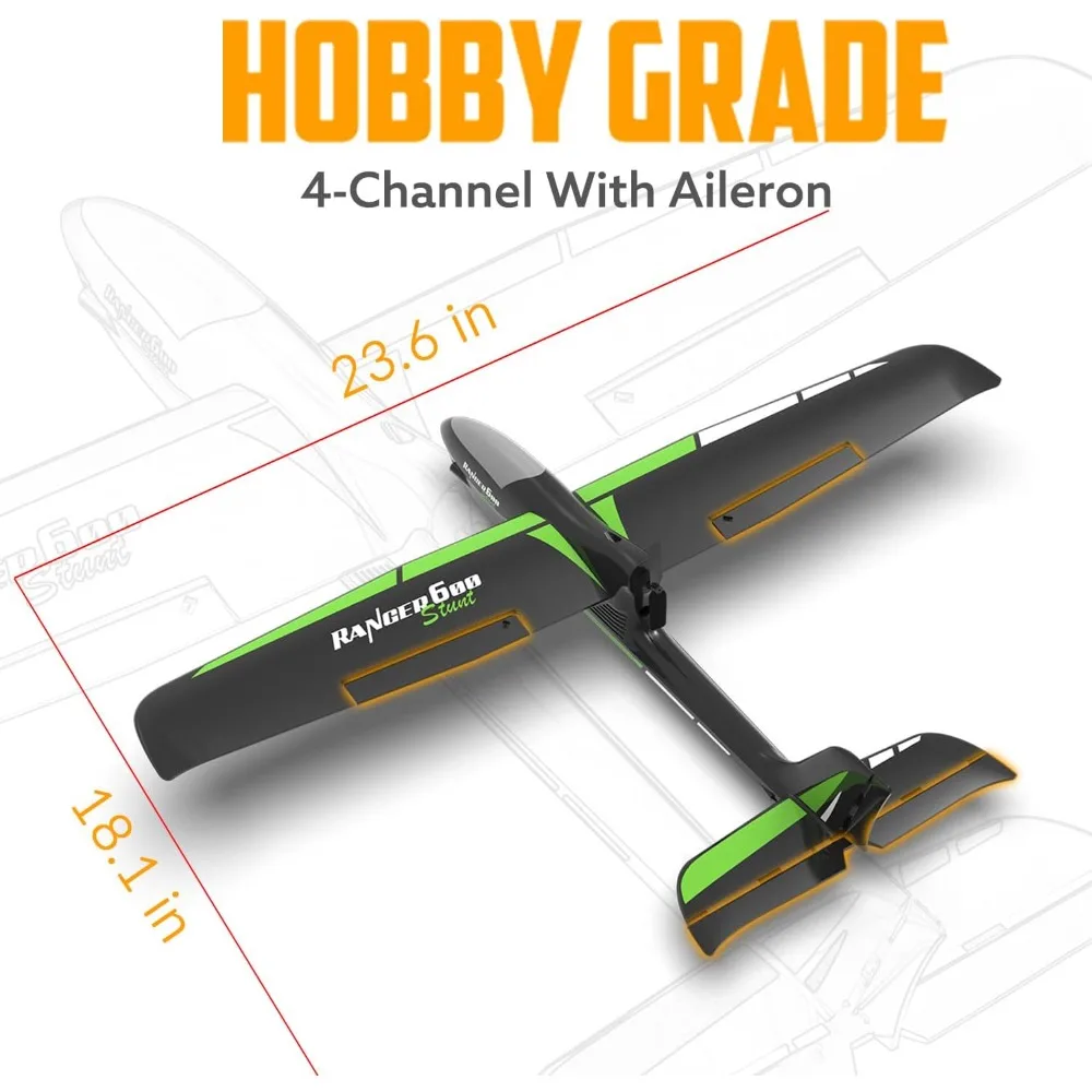 Усовершенствованный радиоуправляемый самолет Volantex для взрослых — 4-канальный контроль, прочная пена и 3 режима полета