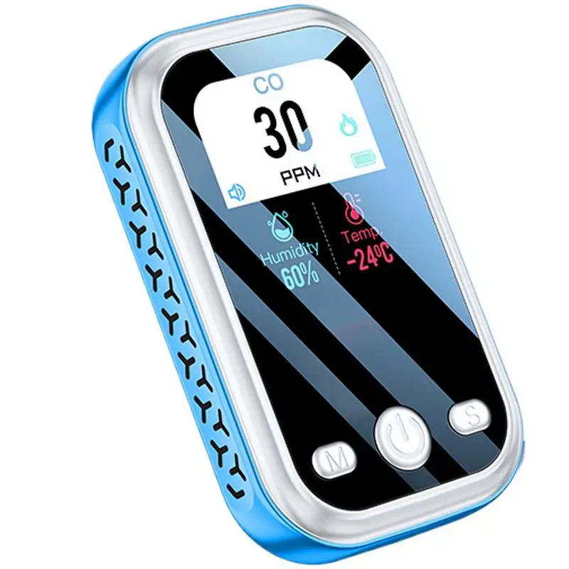 Detectores de monóxido de carbono Monitor portátil de calidad del aire Monitor antienvenenamiento herramienta de prueba de CO Sensor de temperatura y humedad para