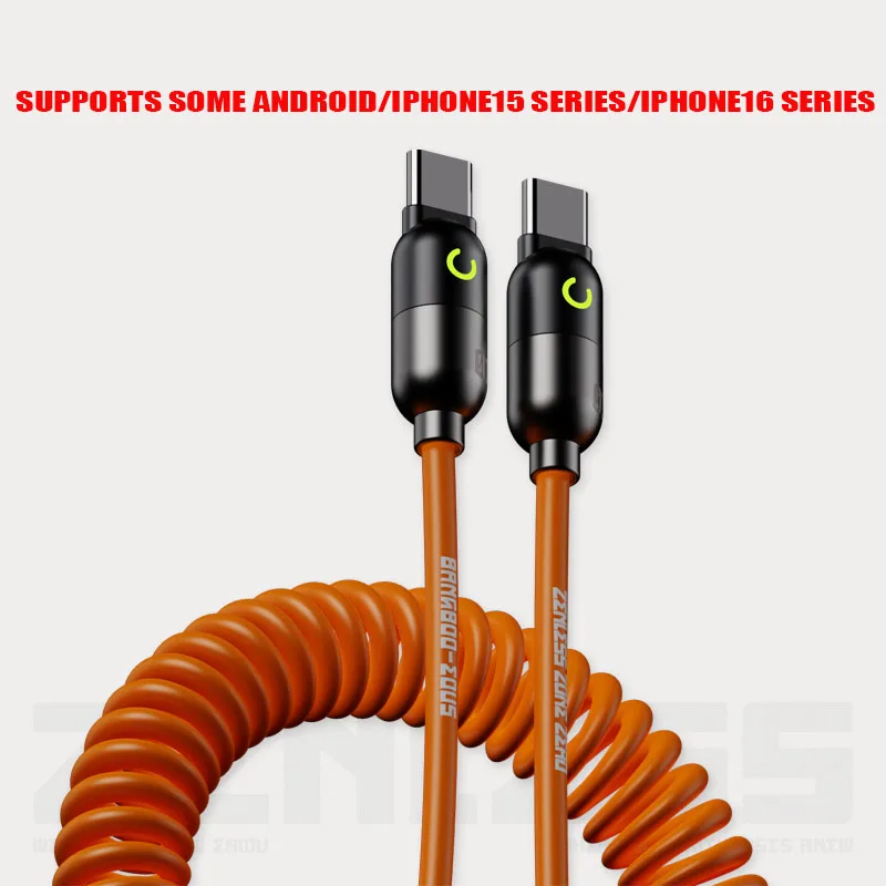 ZZZ Zenless Zone Zero Bangboo Spring Fast Charging Data Cable TPU Material Typec/Lightning Mobile Phone Data Cable Stylish Gift