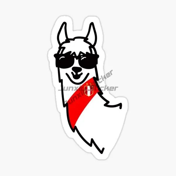 

Retro Llama Peru RV Laptop Car Sticker Refrigerator Decal Personality Windshield Vinyl Car Sticker