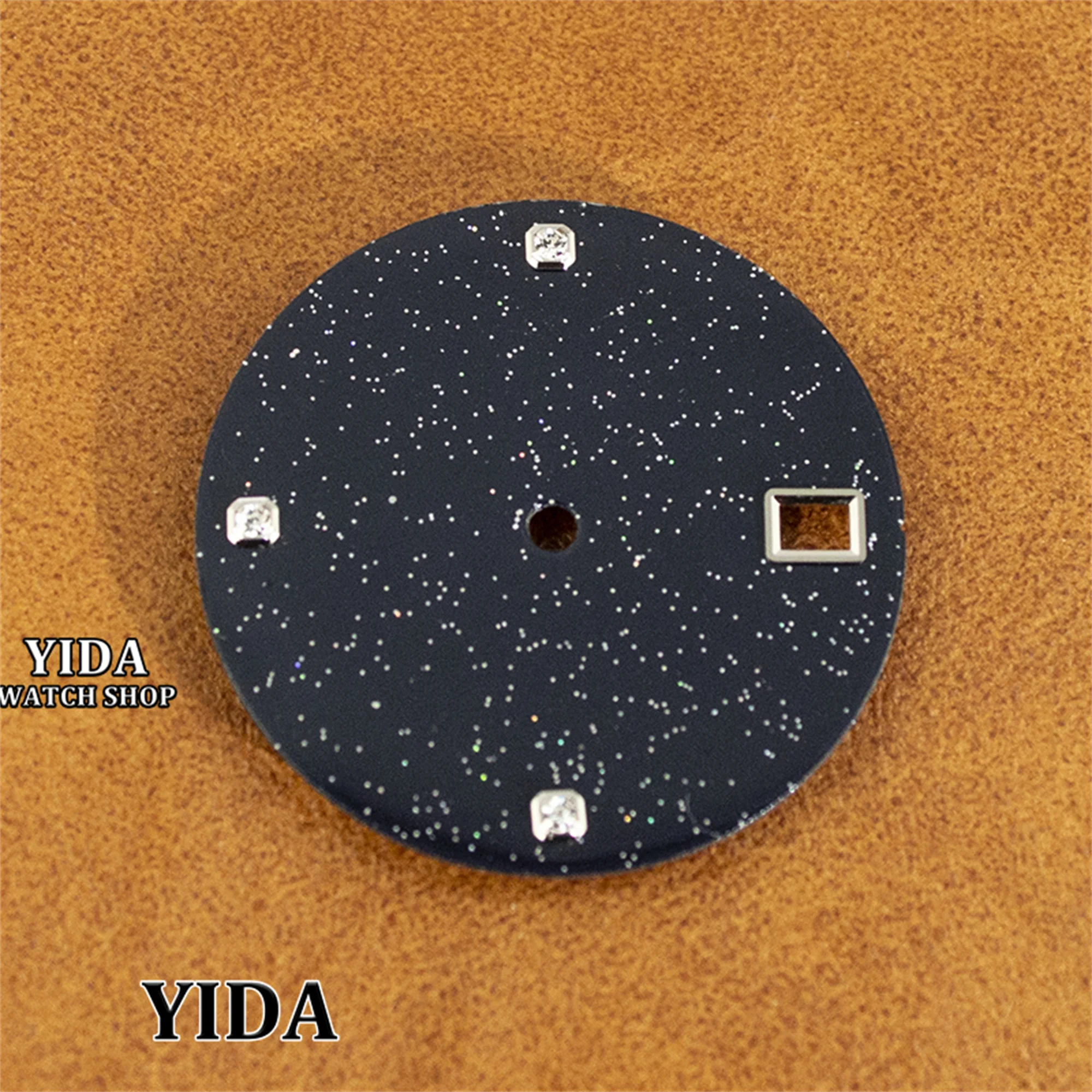 Tarcza zegarka NH35 28,5 mm, tarcza zegarka z efektem błyszczącej gwieździstej oblicza, do tarczy Datejust, mechanizm mechaniczny NH35, narzędzia do naprawy, części MOD