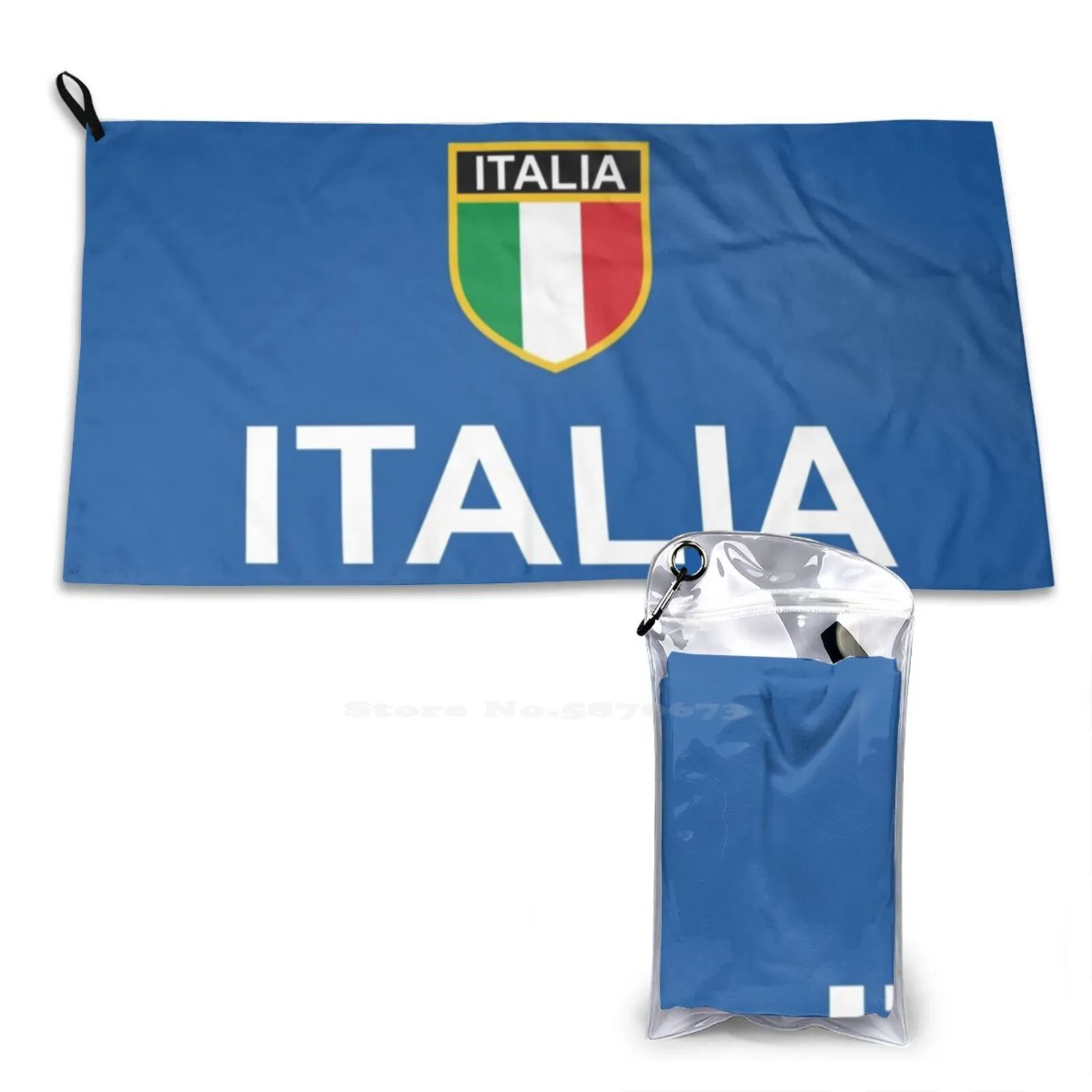 Italia Italy Italian Flag Scudetto Italian Fans Soft Towel Quick Dry Sport Beach Towel Italia Italy Italian Flag Scudetto