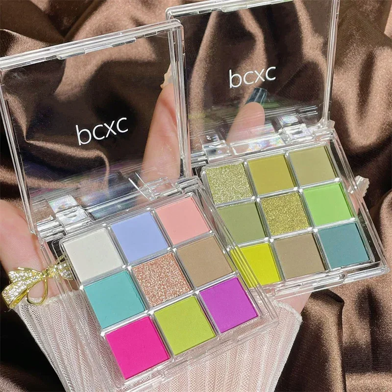 9-farbige Schokoladen-Lidschatten-Palette, matt, perlglänzend, Glitzer, Erdfarben, Lidschatten-Palette, glänzende Pailletten-Augenpigmente, dauerhaftes Make-up – Detail 14