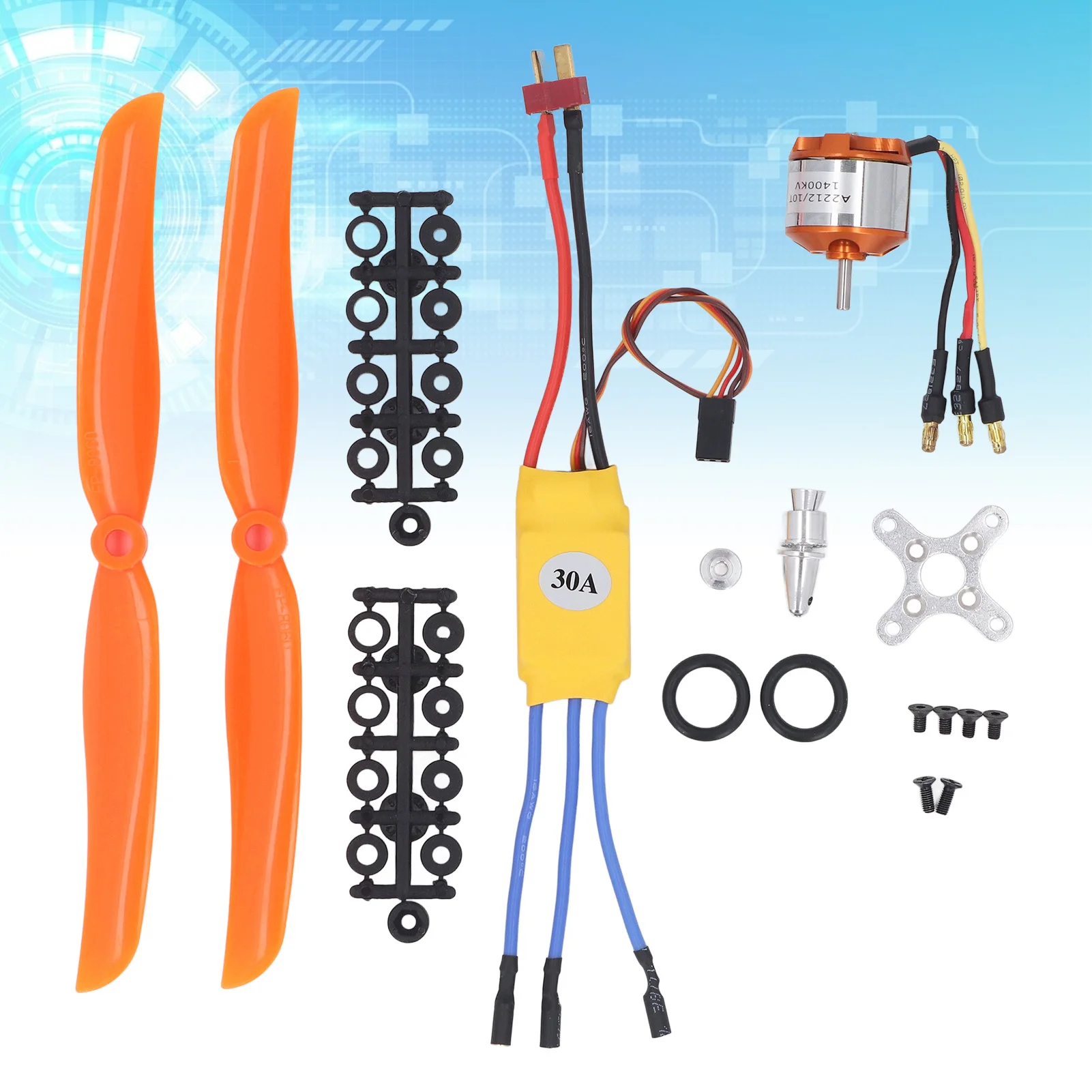 

Motor ESC Set for RC Airplane Motor 30A ESC 8060 Propeller and Screw Set for RC Airplane Quadcopter Brushless Outgoing Motor