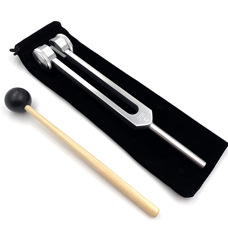 256Hz 256C Aluminum Alloy Tuning Fork With Hammers For Nervous System Testing Sound Healing Therapy Health Care