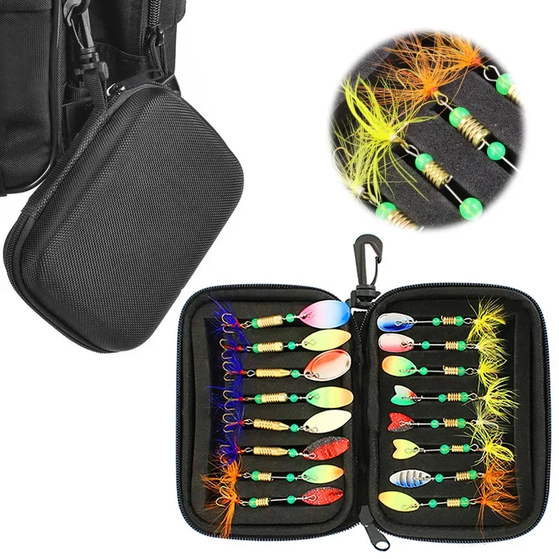 

Luya Bait Bind hair spinning composite glitter set bait storage bag