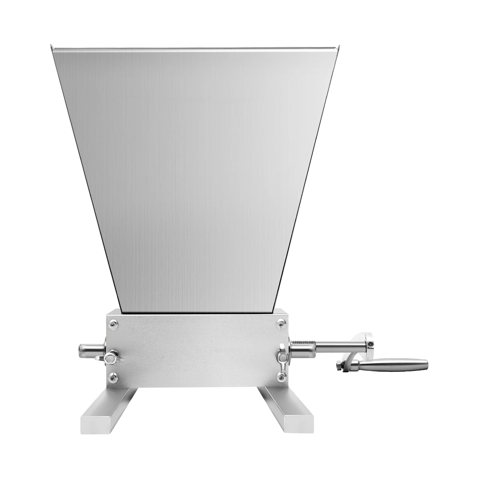 4L Getreidemühle mit Trichter, Edelstahlwalzenmühle, einstellbarer Abstand 0,1-2,5 mm, manuell oder mit Bohrmaschine bedienbar, für Hausbrauen von Gerste – Detail 7