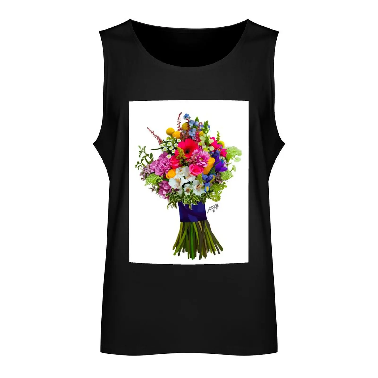 Rainbow Bouquet Tank Top gym training accessories Gym T-shirts for men