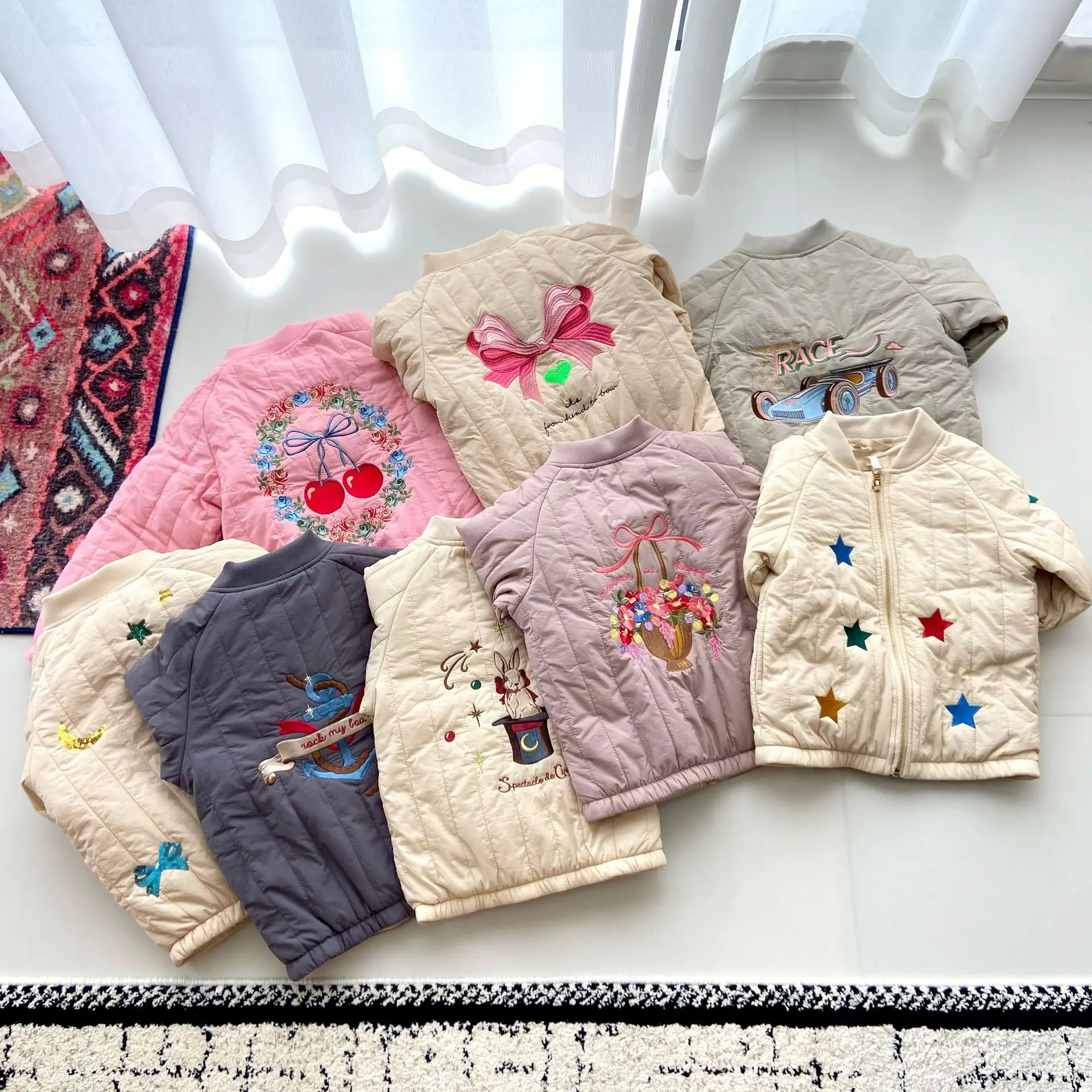 

Autumn Winter Thickened Cotton Jacket for Kids Boys' Lamb Velvet Warm Baseball Coat Girls' Jacket Outerwear Children's Clothing