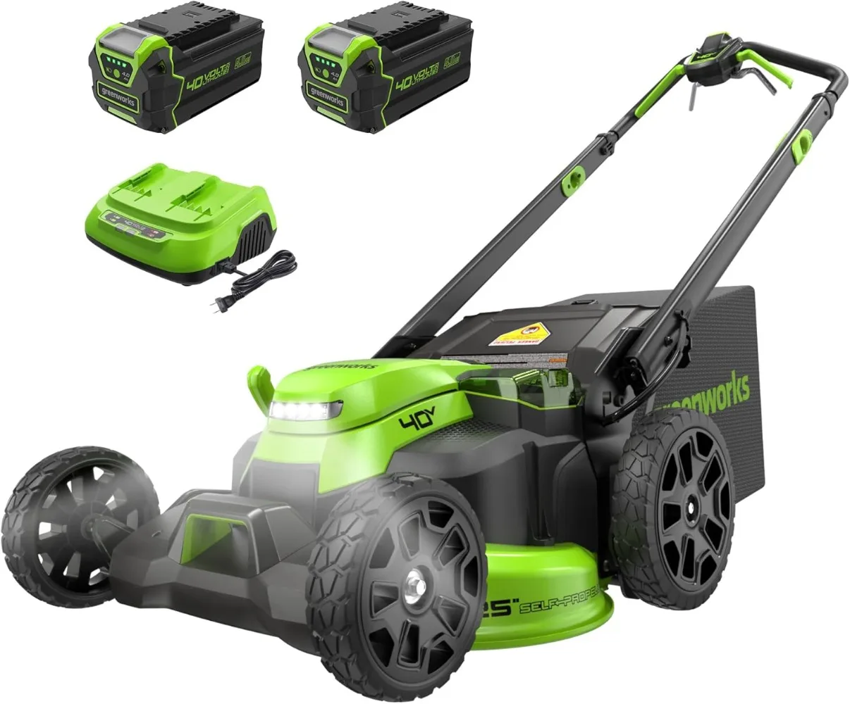 

40V 25" Brushless Cordless (Self-Propelled) Lawn Mower , (2) 4.0Ah Batteries and Dual Port Rapid Charger Included