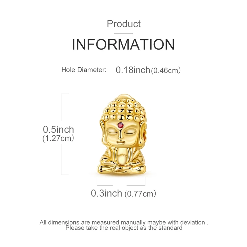 925 Sterling Silber Buddha Charm Perlen Sitzende Meditation Lotus Gebets-Charms für DIY Armband Halskette Spiritueller Schmuck Geschenk – Detail 4