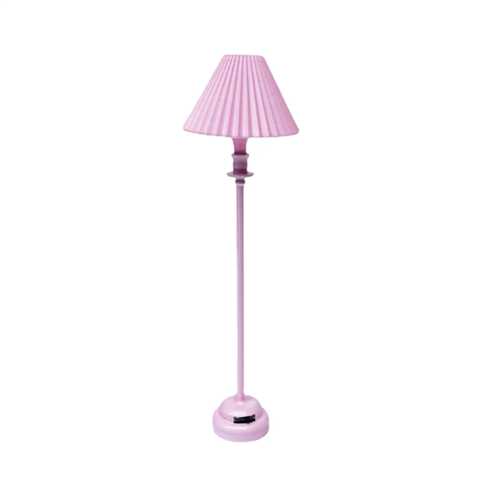 Floor Lamp for Dolls House, Dollhouse Decor, Jardim Acessórios, 1:12