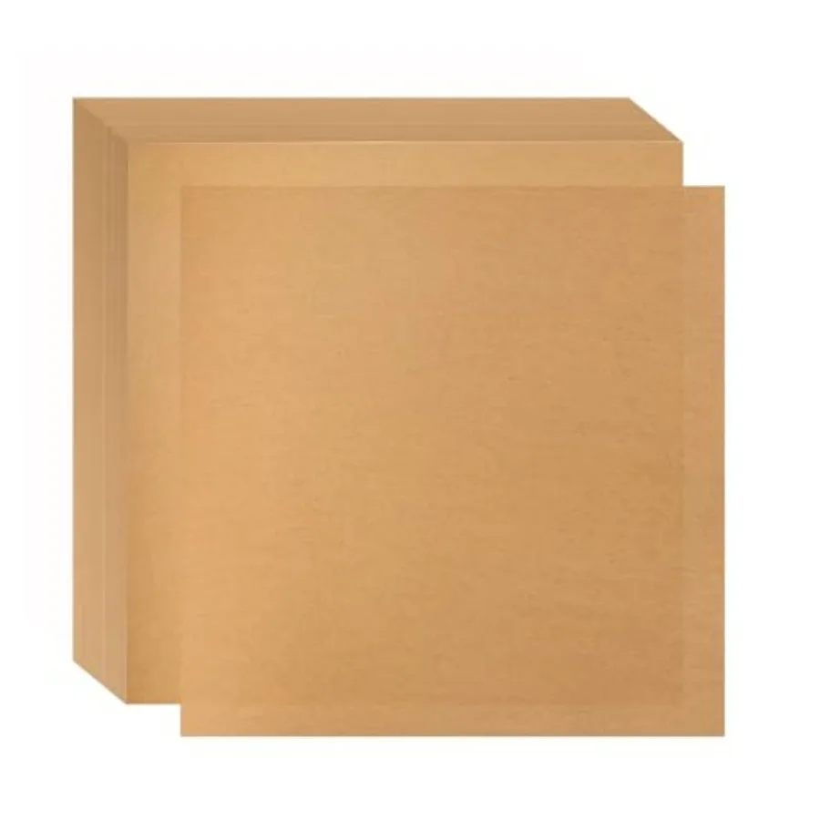 

100pcs 12x12 inch Unbleached Parchment Paper Sheets for baking, Heavy-Duty Precut Parchment Paper Squares, Brown Non-Stick line