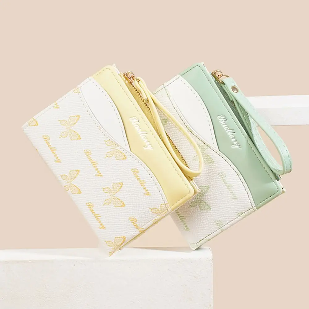 

Elegant PU Leather Women's Wallet Multi-Cards Slot 2 Folds Mini Coin Pocket Anti-theft Korea Style Zipper Coin Purse Student