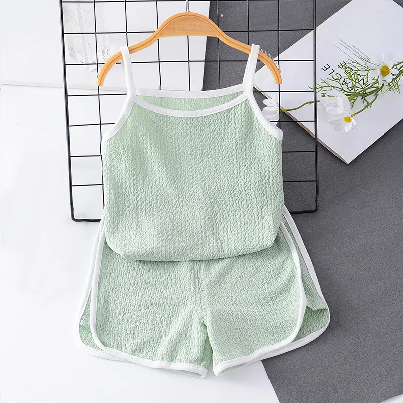 2025 جديد الفتيات الحمالة سترة مجموعة الصيف الطفل رقيقة نمط السراويل الفتيات ملابس الأطفال مجموعة ملابس ل 1-4 سنة الفتيات الطفل #4