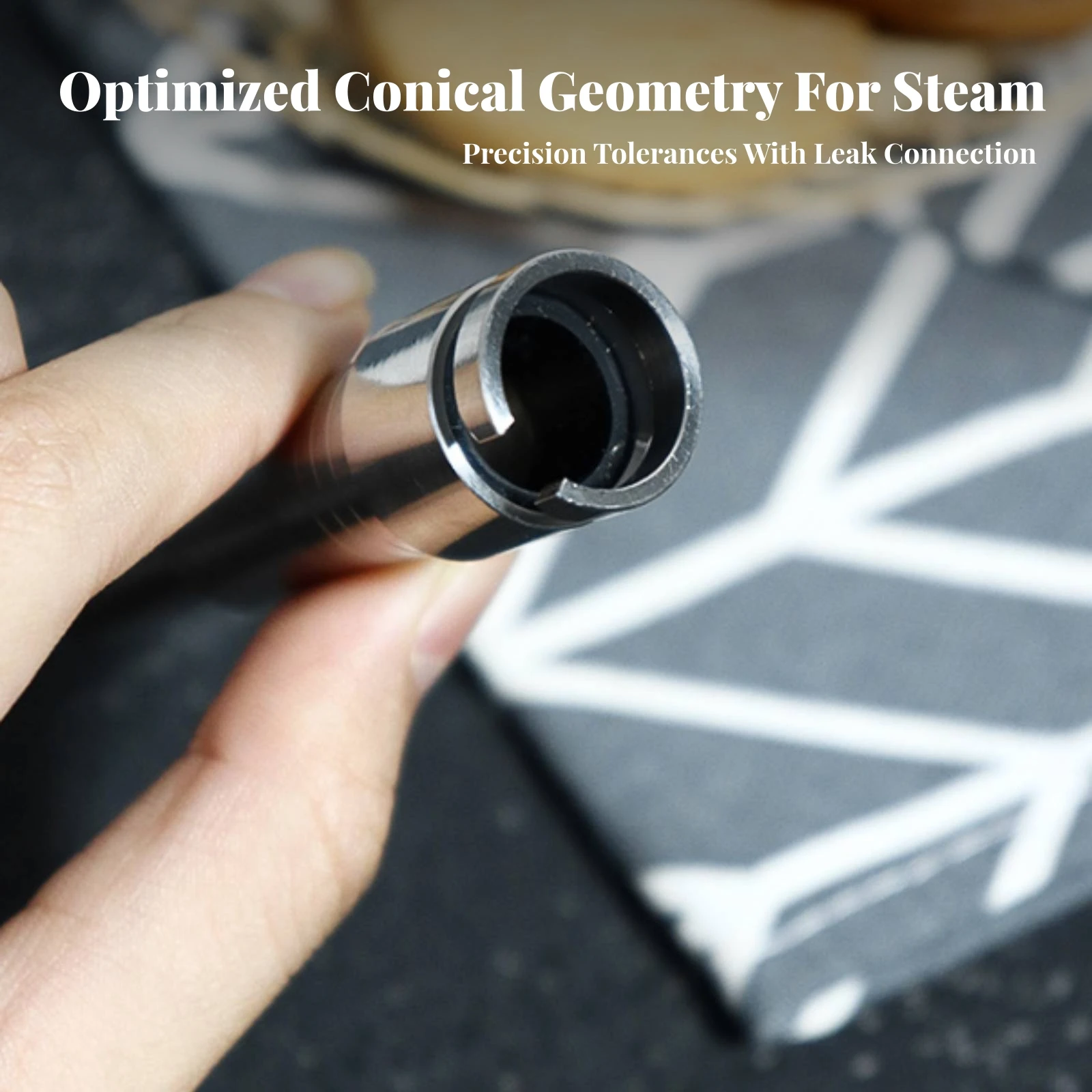 Replacement Steam Nozzle Tip 304 Stainless Steel Steam Nozzle Milk Foam Spout Food-Grade Accessory Easy-to-Clean for Baristas