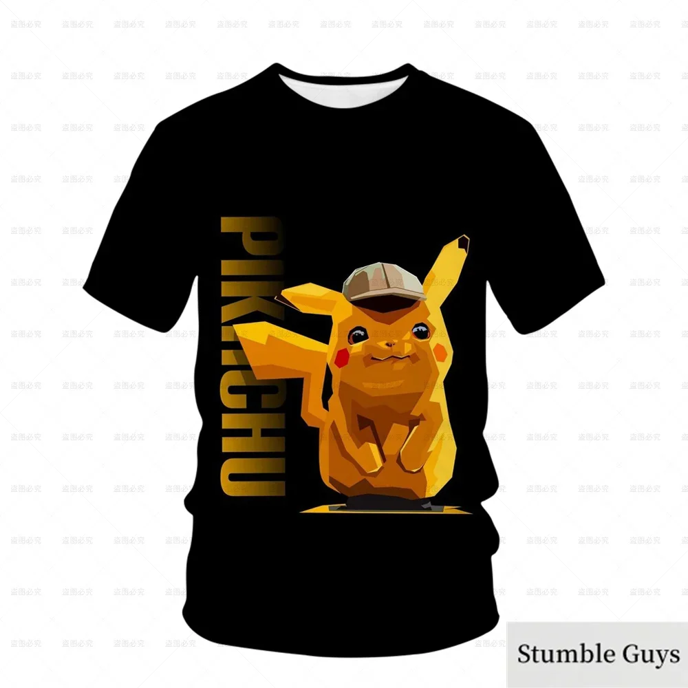 

Summer Kids Pokemon Tshirt Boys Clothes Teen Short Sleeve Pikachu T-shirts Girls Sweatshirts Casual Wear Men Women Cool T-shirts