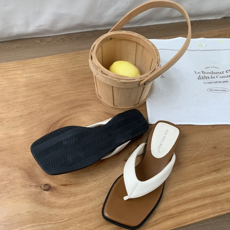 Women's Slipper Fad Versatile Clip Toe Slipper Retro Style Outdoor Comfort Wedges Heel Beach Vacation Slippers Sandalias De Muje