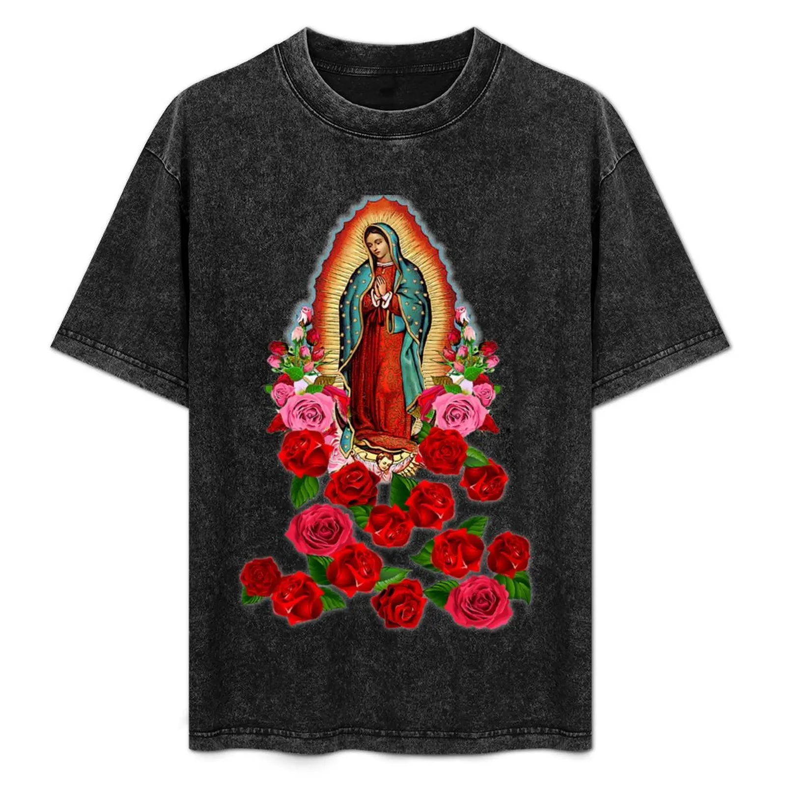 Camiseta de Nuestra Señora de Guadalupe, Virgen de Guadalupe, camiseta informal de Halloween