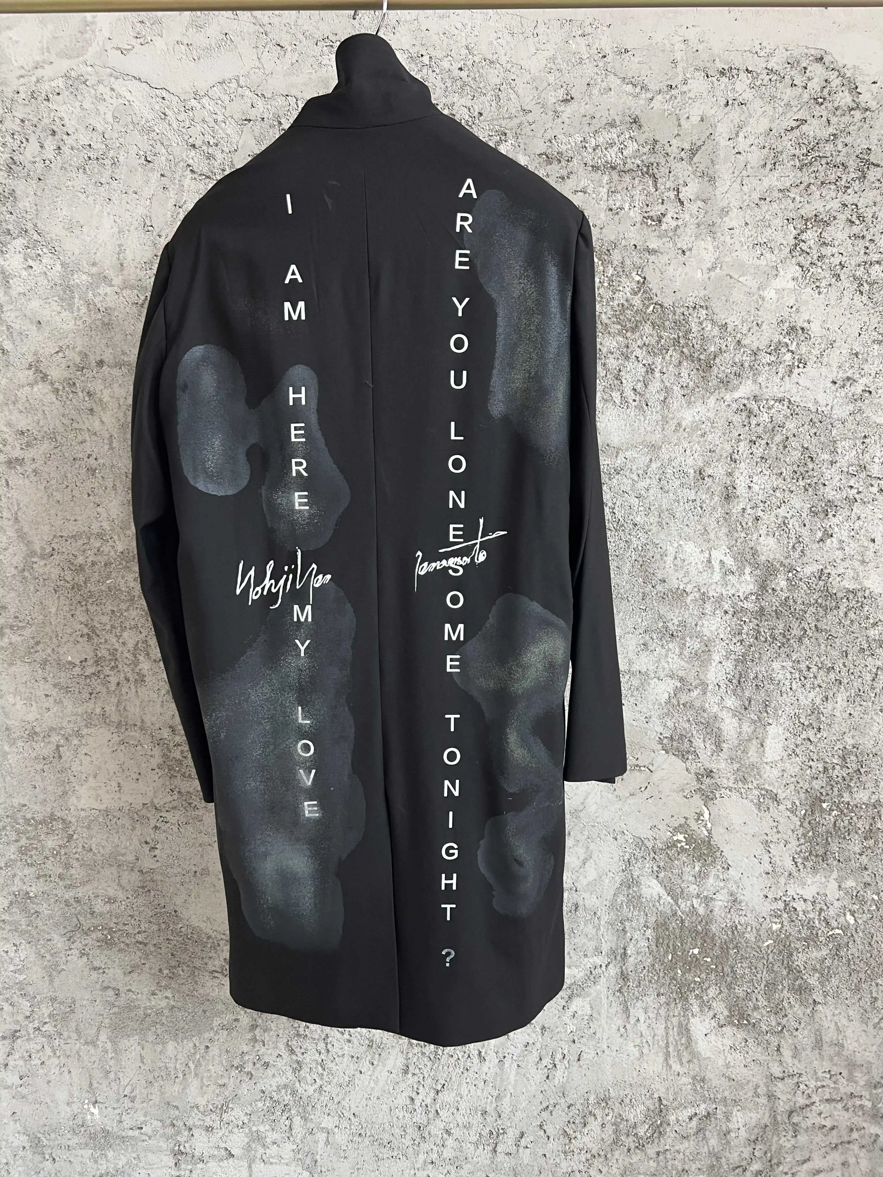 TOP-YAMAMOTO original wool and woolen vest mixed and matched sleeveless cashmere long coat as a base layer