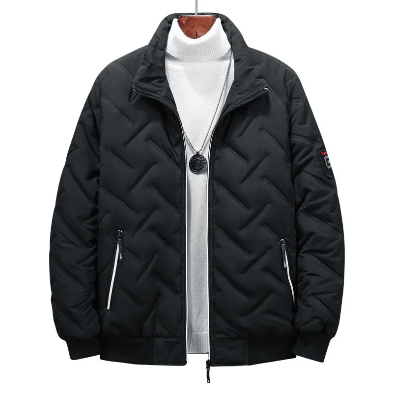 Veste à col montant pour hommes, mode coréenne, pur document, streetwear, décontracté, vêtements d'extérieur, manteau pour hommes, vestes Slim Fit, tout neuf, 2023