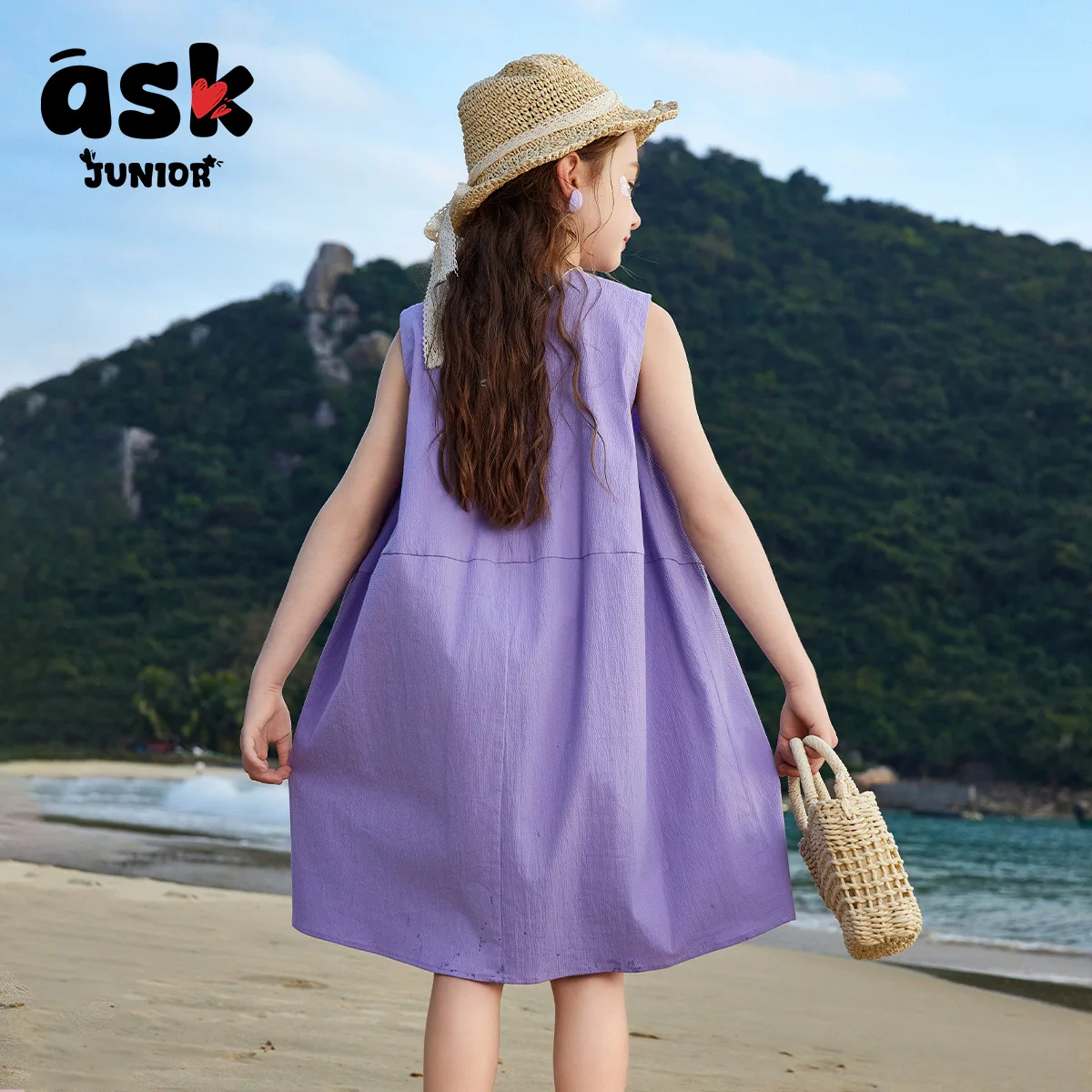 اسأل تنورة صيفية للفتيات الصغيرات فستان بدون أكمام خفيف للسفر والعطلات على طراز فستان الأميرة #2