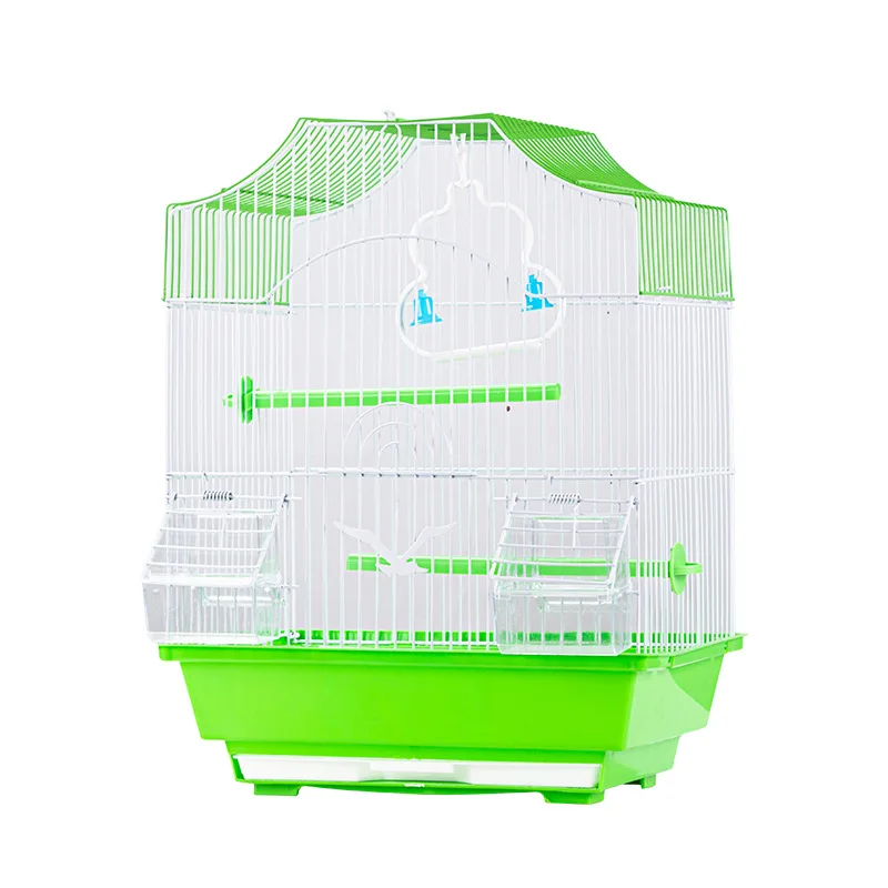 

Home Small Bird Cage Animal Parrot Cages For Birds Metal Birdcage Ornamental Villa Iron Wire Pet Cages & Houses With Low Price