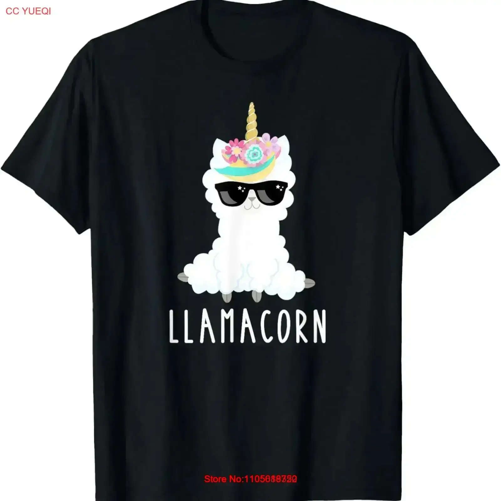 Llamacorn T Shirt Girls Llama Unicorn Funny Kids vintage Washed Stretched Casual homme streetwear Comfortable vintage Washed