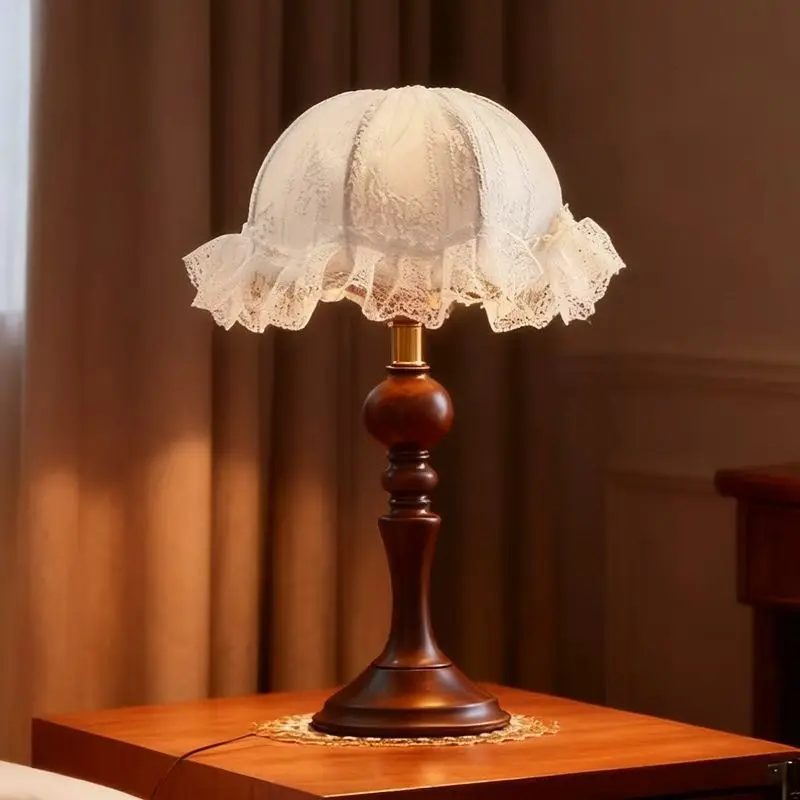 

Американская ретро-лампа в европейском романтическом стиле, французская теплая настольная лампа, кружевная лампа в стиле принцессы, элитная прикроватная лампа для спальни в стиле инстаграм.
