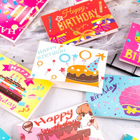 1 PCS Happy Birthday Card Colorful Greeting Card Gift for Kids Birthday Party Gift of Friend Birthday Tarjetas De Invitacion