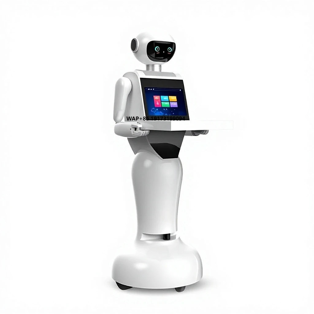 Customized Android Intelligent Robot 12.1-inch Touch Screen 48GB Storage Restaurant Hotel Front Desk Automatic Welcome Reception