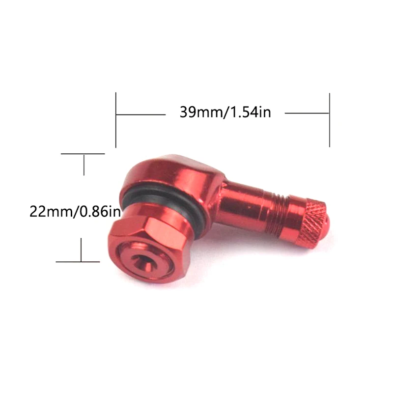 1Pc Motorcycle Rim 90 Degree Angle Aluminum Alloy Valve Motorcycle Wheel Tire Tubeless Valve Stems For Car Bike Rim Wheel Parts