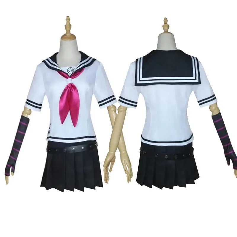 

Anime Danganronpa Mioda Ibuki Costume Full Set Cosplay JK School Uniform Sailor Dress Sock Prop Accessories Party Carnival Suitx