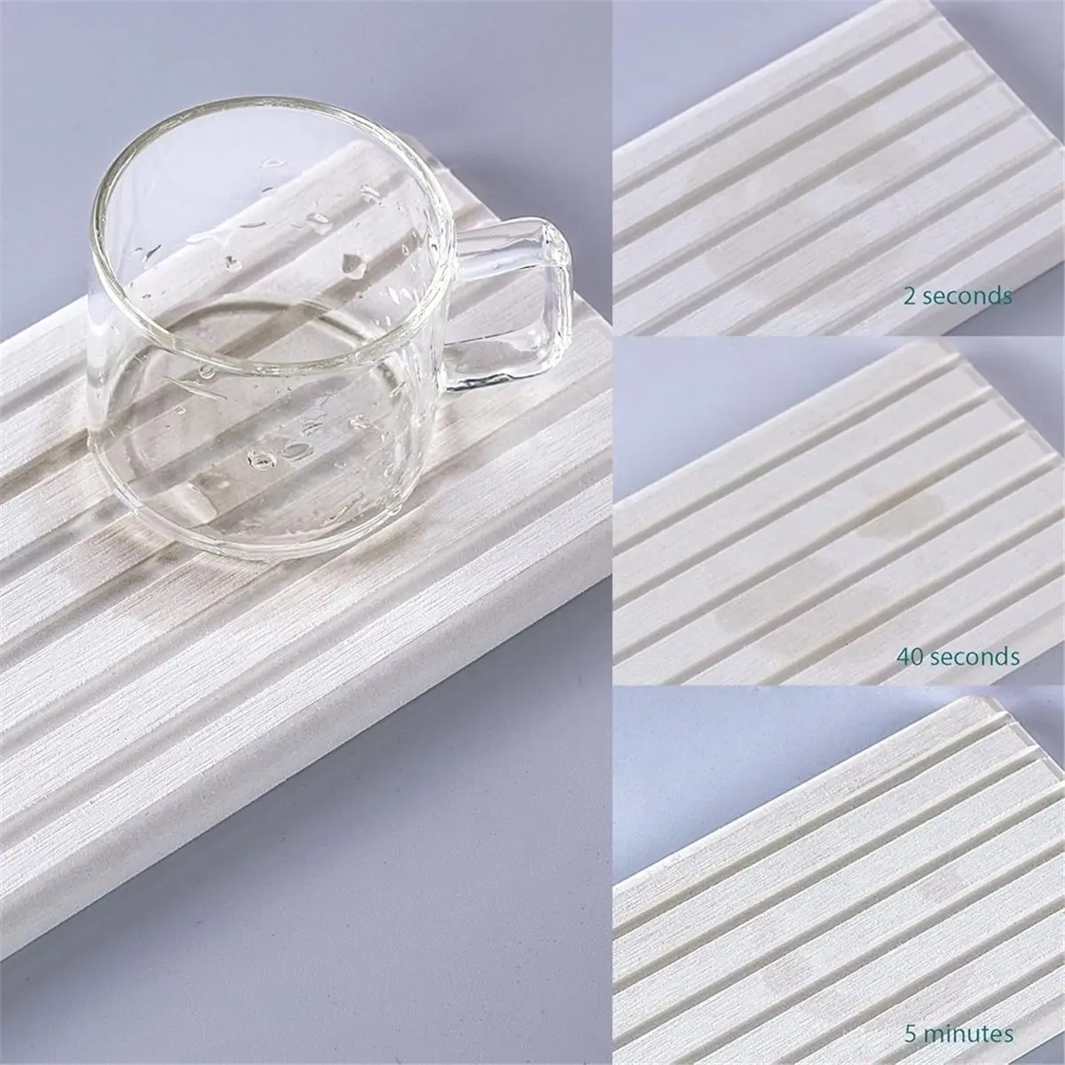 2PCS Absorbent Mat, 31x14cm Water Absorbing Tray for Sink, Drying Mat for Kitchen Counter, Soap Tray Used for Hand Soaps